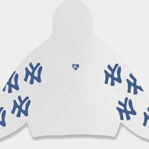 Red Letters Hoodie - Not NY Scattered Hoodie - Heather